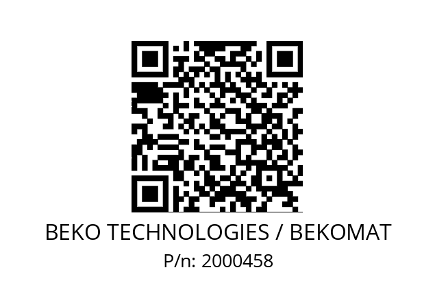   BEKO TECHNOLOGIES / BEKOMAT 2000458