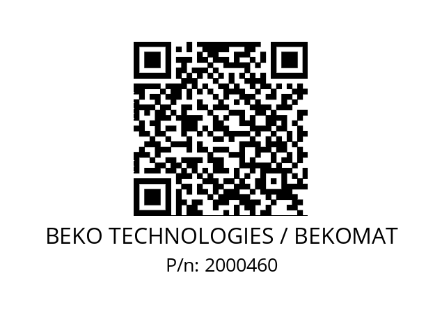   BEKO TECHNOLOGIES / BEKOMAT 2000460