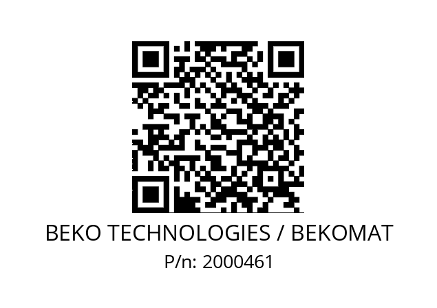   BEKO TECHNOLOGIES / BEKOMAT 2000461