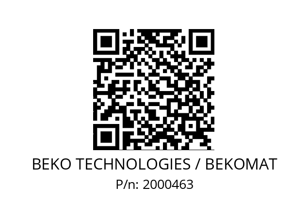   BEKO TECHNOLOGIES / BEKOMAT 2000463