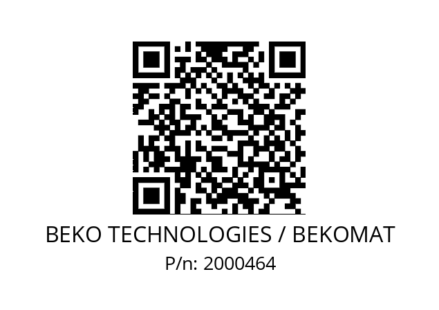   BEKO TECHNOLOGIES / BEKOMAT 2000464