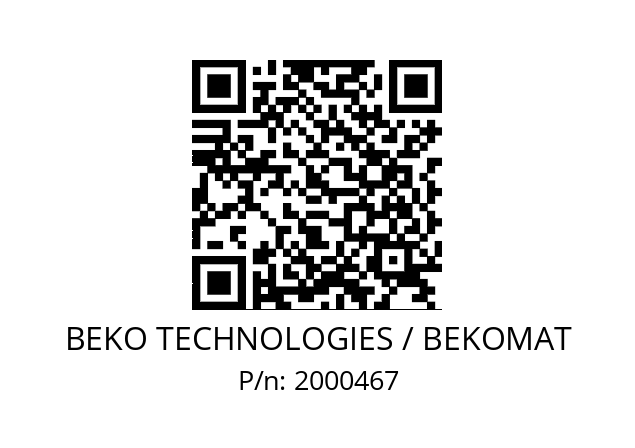   BEKO TECHNOLOGIES / BEKOMAT 2000467