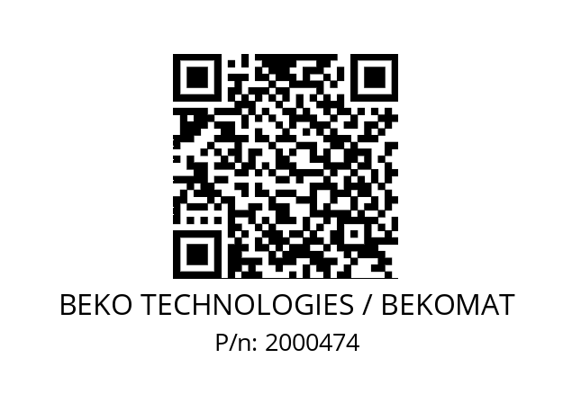   BEKO TECHNOLOGIES / BEKOMAT 2000474