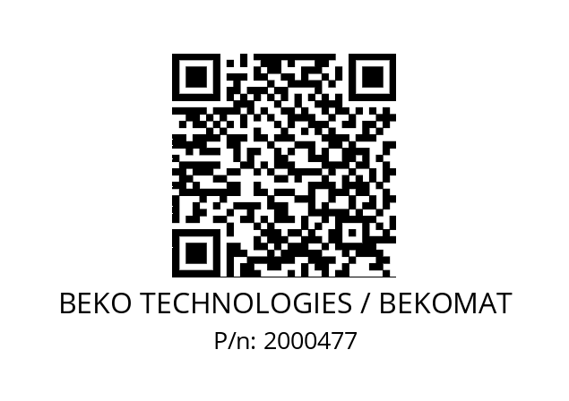   BEKO TECHNOLOGIES / BEKOMAT 2000477