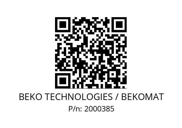   BEKO TECHNOLOGIES / BEKOMAT 2000385