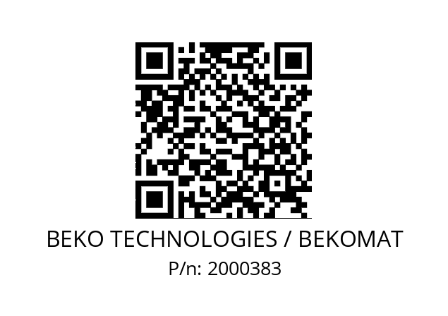   BEKO TECHNOLOGIES / BEKOMAT 2000383