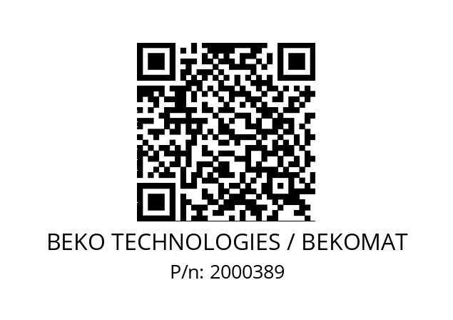   BEKO TECHNOLOGIES / BEKOMAT 2000389