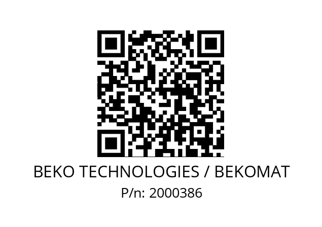   BEKO TECHNOLOGIES / BEKOMAT 2000386