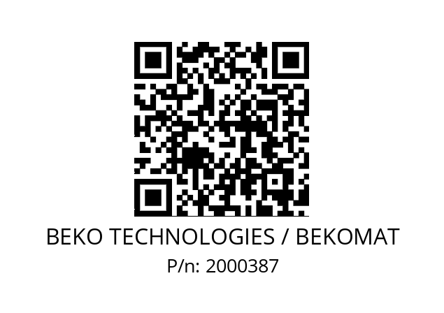   BEKO TECHNOLOGIES / BEKOMAT 2000387