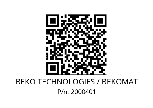   BEKO TECHNOLOGIES / BEKOMAT 2000401