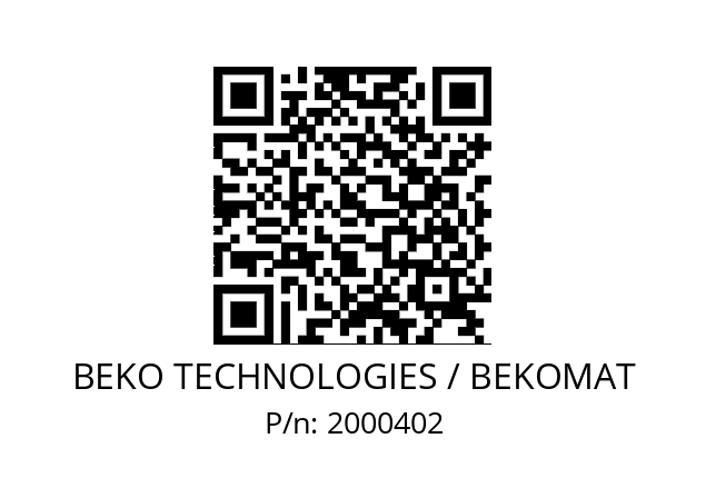   BEKO TECHNOLOGIES / BEKOMAT 2000402