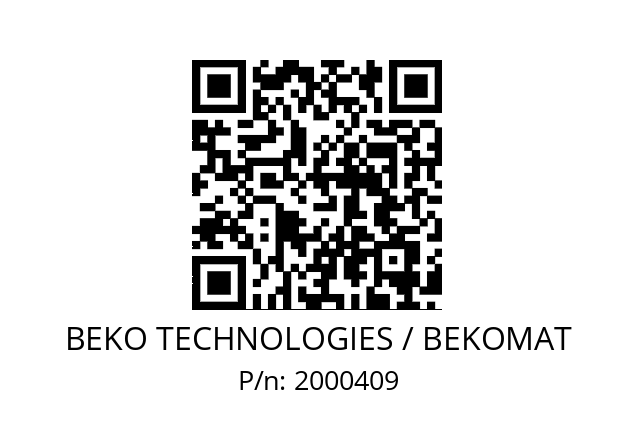   BEKO TECHNOLOGIES / BEKOMAT 2000409