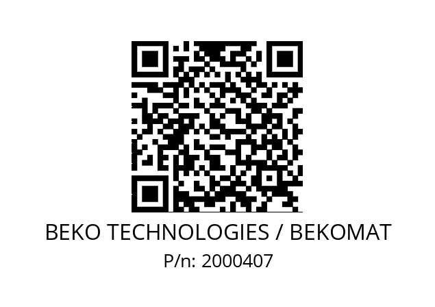   BEKO TECHNOLOGIES / BEKOMAT 2000407