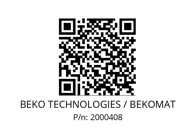   BEKO TECHNOLOGIES / BEKOMAT 2000408