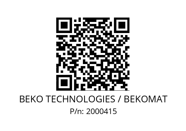   BEKO TECHNOLOGIES / BEKOMAT 2000415