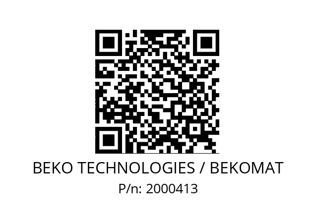   BEKO TECHNOLOGIES / BEKOMAT 2000413