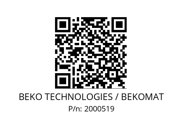   BEKO TECHNOLOGIES / BEKOMAT 2000519