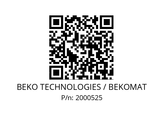   BEKO TECHNOLOGIES / BEKOMAT 2000525