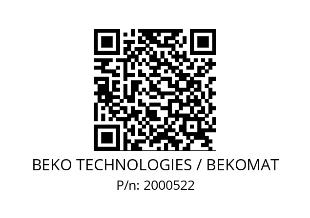   BEKO TECHNOLOGIES / BEKOMAT 2000522