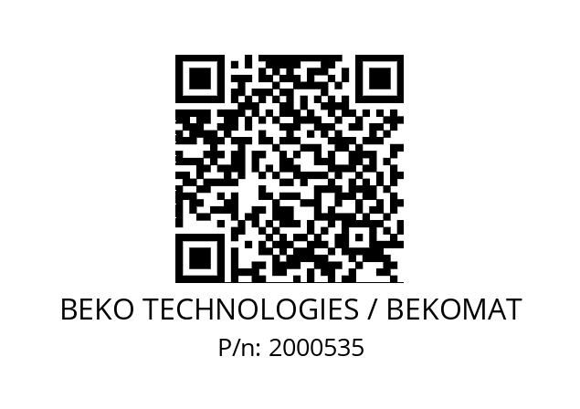   BEKO TECHNOLOGIES / BEKOMAT 2000535