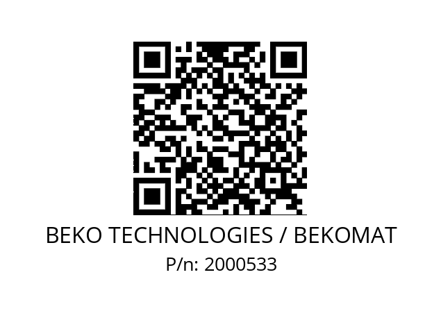   BEKO TECHNOLOGIES / BEKOMAT 2000533