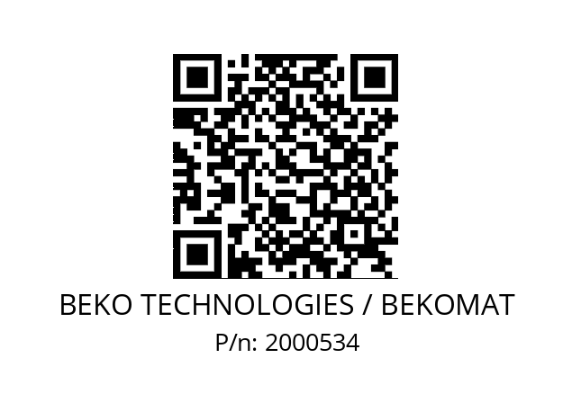   BEKO TECHNOLOGIES / BEKOMAT 2000534