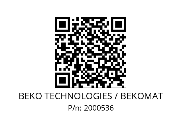   BEKO TECHNOLOGIES / BEKOMAT 2000536