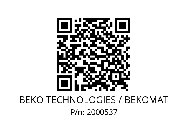   BEKO TECHNOLOGIES / BEKOMAT 2000537