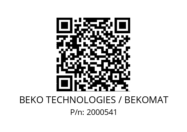   BEKO TECHNOLOGIES / BEKOMAT 2000541