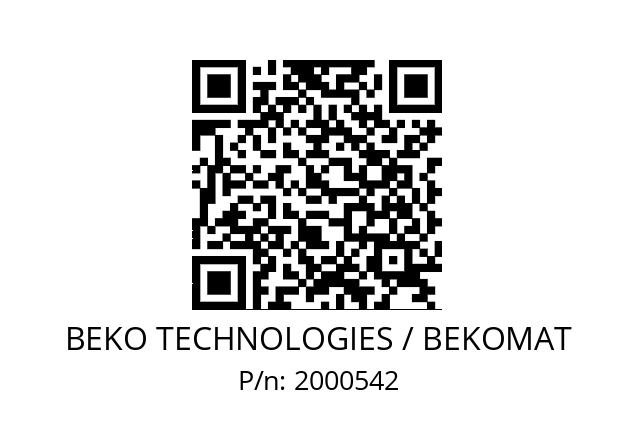   BEKO TECHNOLOGIES / BEKOMAT 2000542