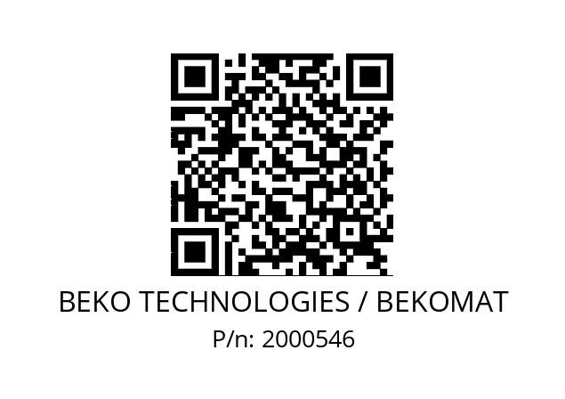   BEKO TECHNOLOGIES / BEKOMAT 2000546