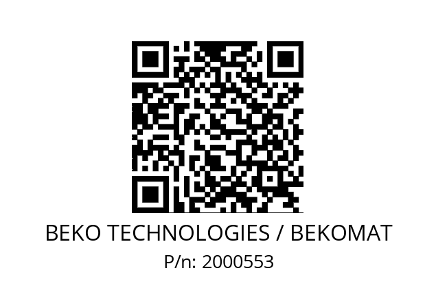   BEKO TECHNOLOGIES / BEKOMAT 2000553