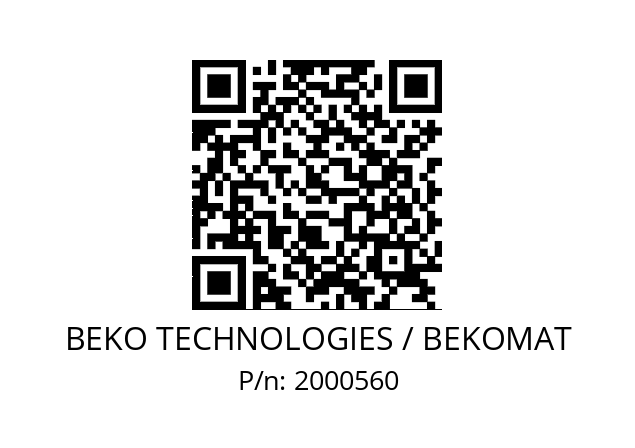   BEKO TECHNOLOGIES / BEKOMAT 2000560