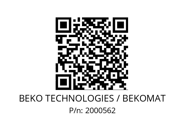   BEKO TECHNOLOGIES / BEKOMAT 2000562