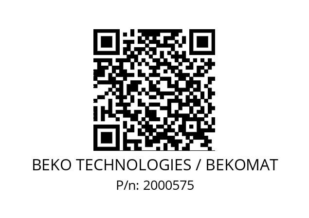   BEKO TECHNOLOGIES / BEKOMAT 2000575