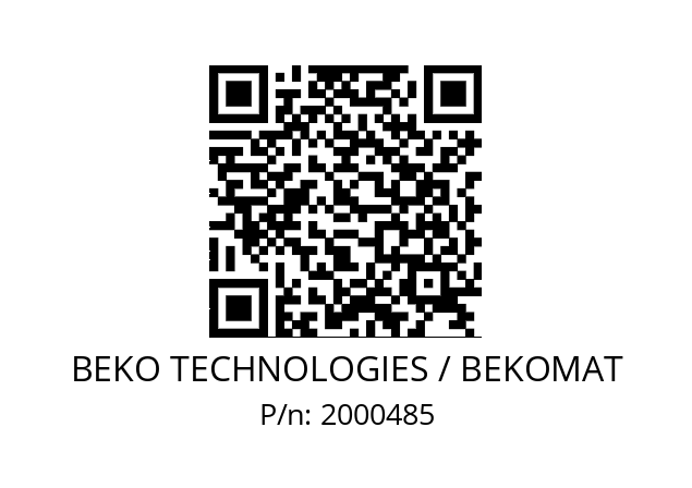   BEKO TECHNOLOGIES / BEKOMAT 2000485