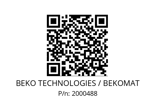   BEKO TECHNOLOGIES / BEKOMAT 2000488