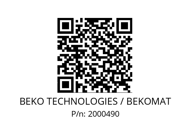   BEKO TECHNOLOGIES / BEKOMAT 2000490