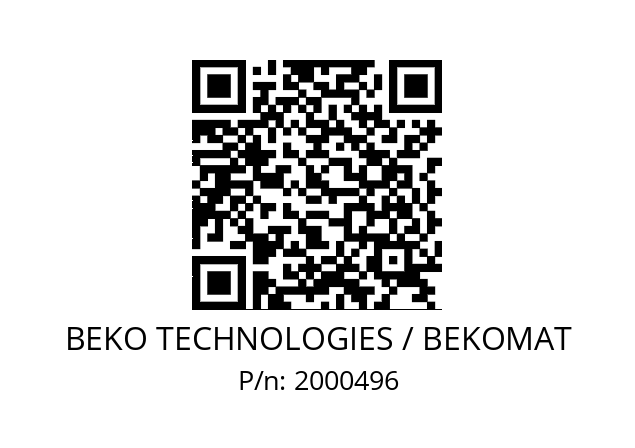   BEKO TECHNOLOGIES / BEKOMAT 2000496