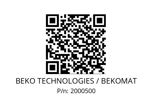   BEKO TECHNOLOGIES / BEKOMAT 2000500