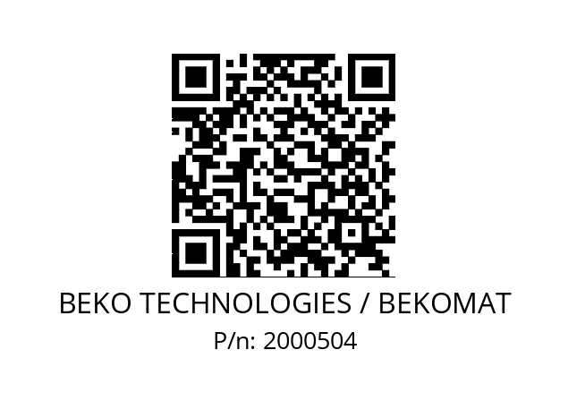   BEKO TECHNOLOGIES / BEKOMAT 2000504