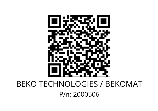   BEKO TECHNOLOGIES / BEKOMAT 2000506