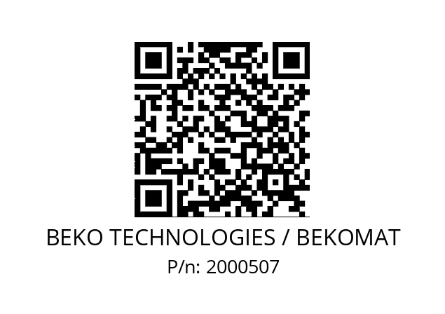   BEKO TECHNOLOGIES / BEKOMAT 2000507