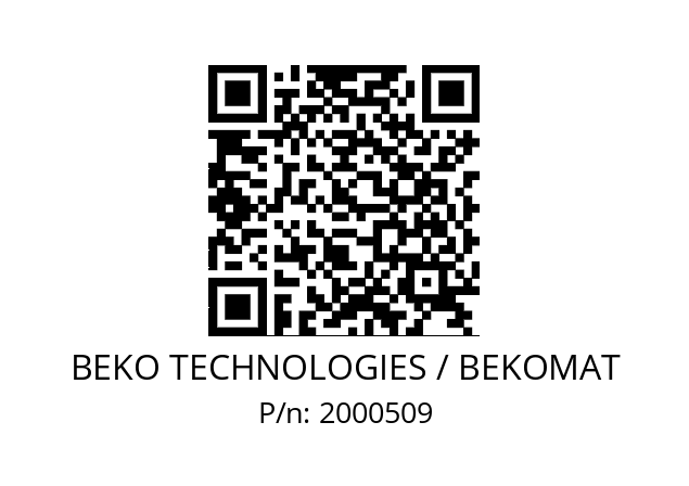   BEKO TECHNOLOGIES / BEKOMAT 2000509