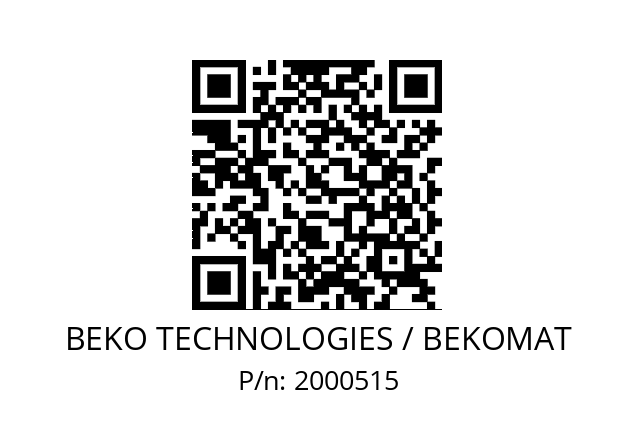   BEKO TECHNOLOGIES / BEKOMAT 2000515