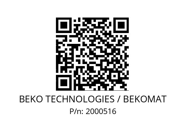   BEKO TECHNOLOGIES / BEKOMAT 2000516