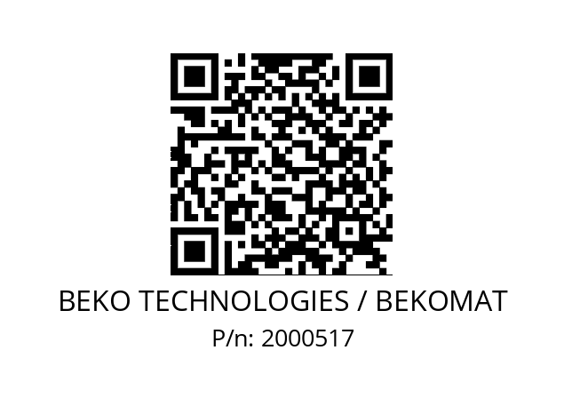   BEKO TECHNOLOGIES / BEKOMAT 2000517