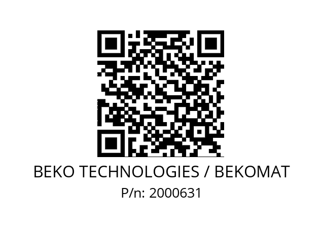   BEKO TECHNOLOGIES / BEKOMAT 2000631