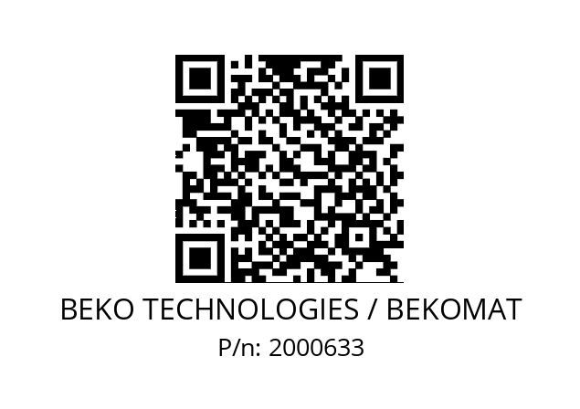   BEKO TECHNOLOGIES / BEKOMAT 2000633