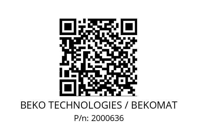   BEKO TECHNOLOGIES / BEKOMAT 2000636